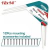 TOTAL ΓΩΝΙΑ ΡΑΦΙΩΝ ΛΕΥΚΗ 30 Χ 35cm 2ΤΕΜ (TSB11214) TOTAL