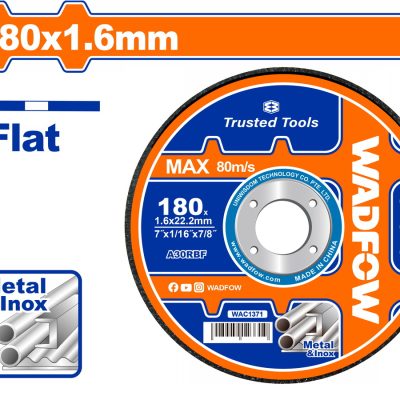 WADFOW ΔΙΣΚΟΣ ΚΟΠΗΣ ΙΝΟΧ/ΜΕΤΑΛΛΟΥ ΙΣΙΟΣ 180 Χ 1.6mm (WAC1371)