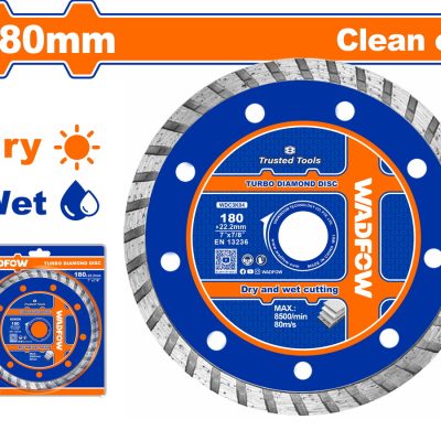 WADFOW ΔΙΑΜΑΝΤΟΔΙΣΚΟΣ TURBO ΞΗΡΑΣ & ΥΓΡΑΣ ΚΟΠΗΣ 180mm (WDC3K04)