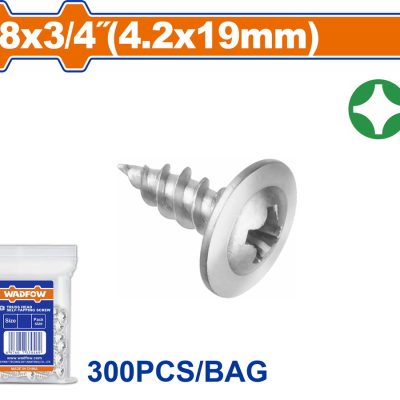WADFOW ΛΑΜΑΡΙΝΟΒΙΔΑ ΦΑΡΔΥ ΚΕΦΑΛΙ WAFFER 8 Χ 3/4" / 4.2 X 19mm 300TEM (WXS7912)