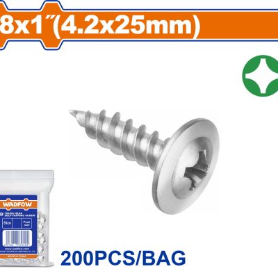 WADFOW ΛΑΜΑΡΙΝΟΒΙΔΑ ΦΑΡΔΥ ΚΕΦΑΛΙ WAFFER 8 Χ 1" / 4.2 X 25mm 200TEM (WXS7913)