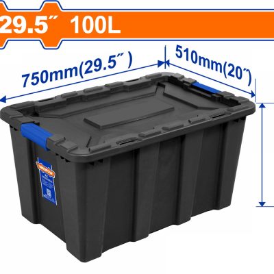 WADFOW ΠΛΑΣΤΙΚΟ ΚΟΥΤΙ ΑΠΟΘΗΚΕΥΣΗΣ ΜΑΥΡΟ 29.5" / 100Lit (WTB331B)
