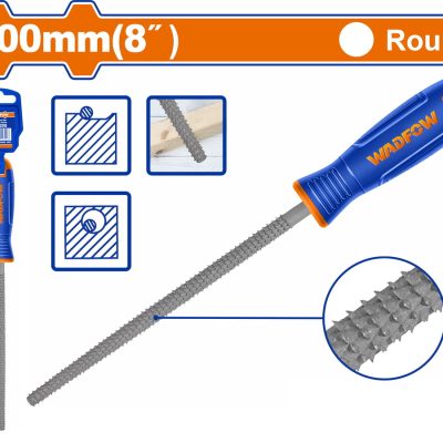 WADFOW ΡΑΣΠΑ ΞΥΛΟΥ ΣΤΡΟΓΓΥΛΗ 8" / 200mm (WFE8848)