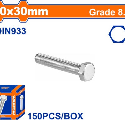 WADFOW ΒΙΔΑ ΕΞΑΓΩΝΗ ΓΑΛΒ. 8.8 DIN933 10X30 150TEM (WXSP536A)
