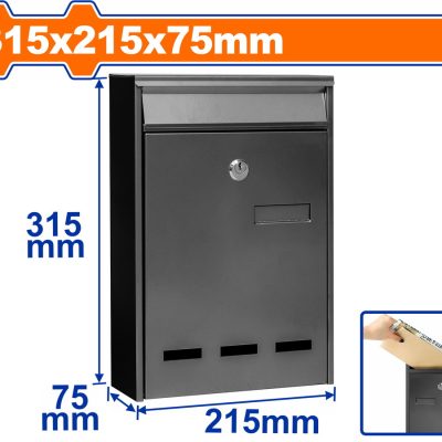 WADFOW ΓΡΑΜΜΑΤΟΚΙΒΩΤΙΟ ΜΕΤΑΛΛΙΚΟ 315X215X75mm (WXXX3501)