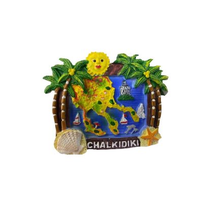 Tουριστικό μαγνητάκι Souvenir – Σετ 12pcs - Resin Magnet - Chalkidiki - 678071