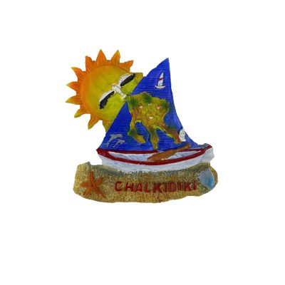 Tουριστικό μαγνητάκι Souvenir – Σετ 12pcs - Resin Magnet - Chalkidiki - 678093