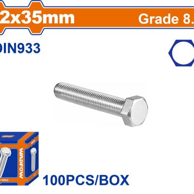 WADFOW ΒΙΔΑ ΕΞΑΓΩΝΗ ΓΑΛΒ. 8.8 DIN933 12X35 100TEM (WXSP547A)